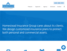 Tablet Screenshot of homesteadinsurancegroup.com